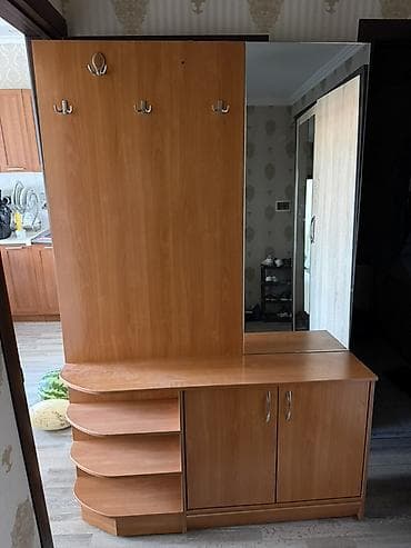 Кире бериш үчүн гарнитур, Колдонулган, Комод, Трюмо, Тумба, ДСП, Өзү алып кетүү, түсү - Күрөң