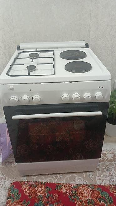 Техника и электроника: Комбинированная кухонная плита с духовкой - Варочная поверхность: 4 — 1