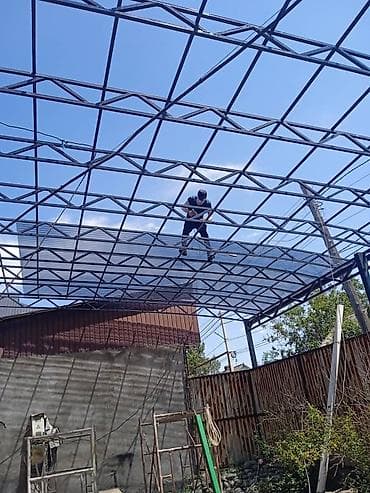 Навес, Арочный, Металл, Профнастил, Установка