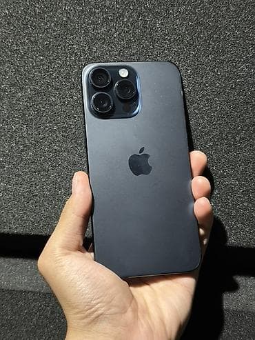 IPhone 15 Pro Max, Б/у, 256 ГБ, Blue Titanium, Коробка, 79 %