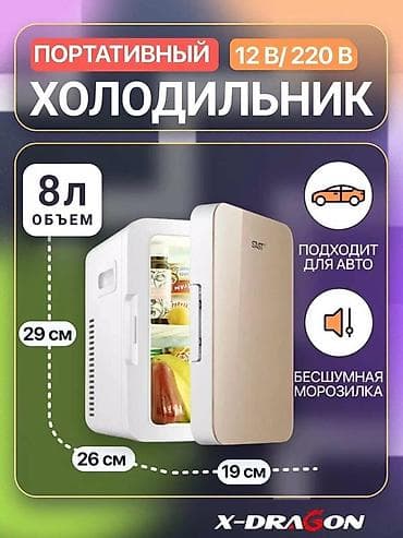 халадилник мини: Портативный мини-холодильник SAST/X-DRAGON - Объем: 8 л - Диапазон — 2
