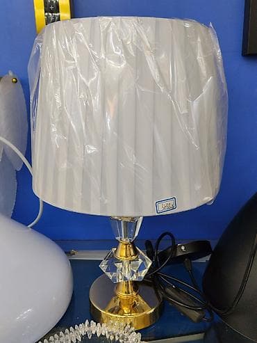 study lamp: Настольная лампа с абажуром и кристальными элементами - Тип — 2