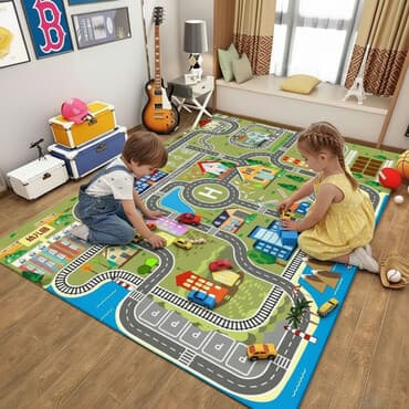 детские пультовые машинки: Детский коврик Новый, Развивающий, 250 * 200, Прямоугольный — 1