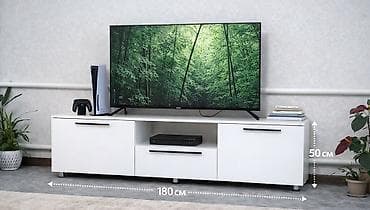 Тумба и подставка для телевизора, Новый, Напольная, ЛДСП, В рассрочку, Самовывоз, Платная доставка, цвет - Белый