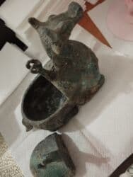 изумруд золото: Дорого! Старинные, антикварные изделия. Шкатулка "Бык", бронза — 22