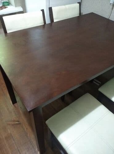 столы и стулья малайзия: Ашкана үстөлү жана отургуч, Колдонулган, Өзү алып кетүү, түсү - Күрөң — 3