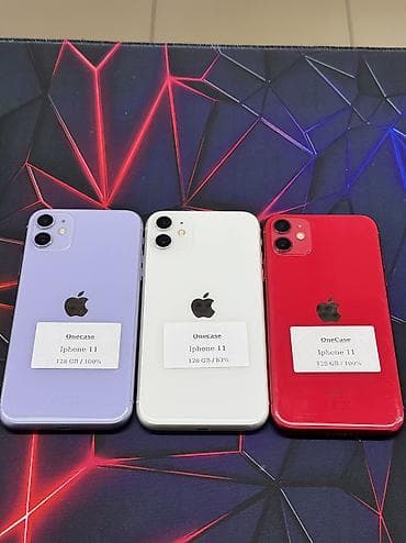 IPhone 11, Б/у, 128 ГБ, Белый, Зарядное устройство, Защитное стекло, Чехол, В рассрочку, 100 % — 1