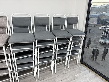 aloe vera: Кухонный стол и стул, цвет - Серый — 4