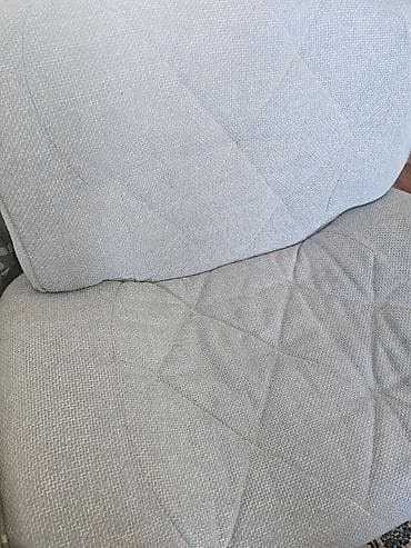 Эмерек: Диван компактный и кресло одно местное 2–3‑местный, обитый серой — 3