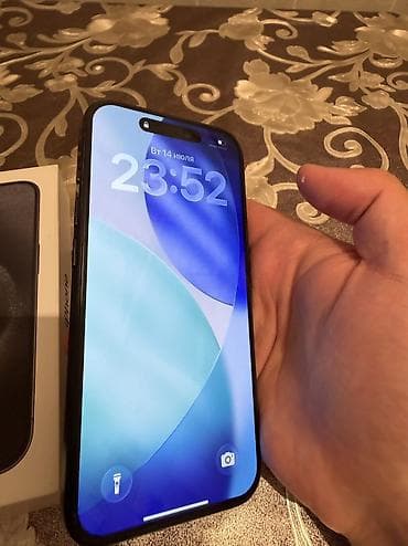 Техника и электроника: IPhone 15 Pro, Б/у, 256 ГБ, Black Titanium, Кабель, Коробка, Чехол, 85 % — 4
