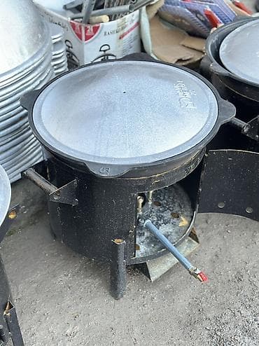 Компрессоры: Казан чугунный с крышкой Davr Metall Объёмы: 4.5 л, 6 л, 8 л, 10 л — 2