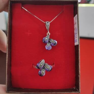 набор пандора: Очень красивый и нежный Набор (кольцо,цеп, подвеска) Серебро с — 2