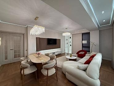 discovery studio: 3 комнаты, 105 м², Асанбай мкр Элитка, 9 этаж, Дизайнерский ремонт — 1