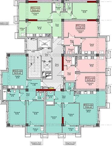 Продажа квартир: 1 комната, 45 м², Элитка, 13 этаж, Готовая ПСО (под самоотделку) — 5