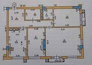 3 комнаты, 100 м², Азия Молл Индивидуалка, 6 этаж, Евроремонт — 8