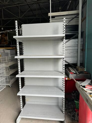 оборудование для бутика: Витрины, стеллажи, полки торговые металлические б/у, полка магазинная — 3