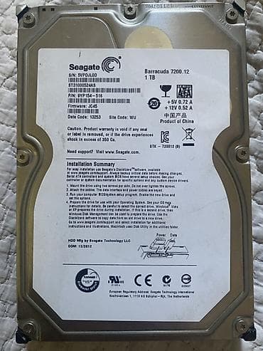 Накопитель для ПК, Б/у, Seagate, HDD, 1 ТБ, 3.5", Для ПК