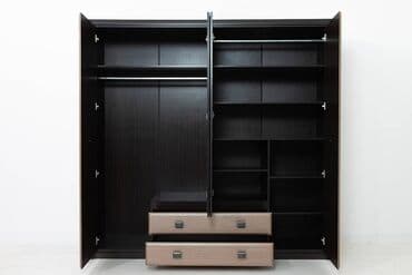 шыфонеры: Шкаф для одежды 4Д коллекции Коен МДФ, Штрокс Темный, БРВ Брест — 3