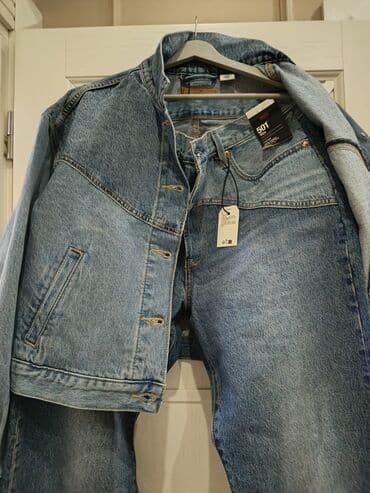 Джинсовая куртка, Свободная модель, Укороченная модель, XL