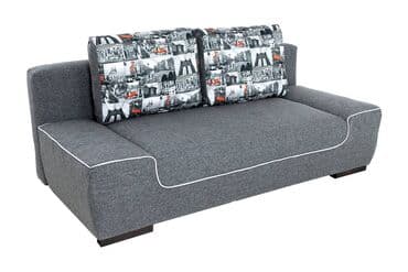 прямые диваны: Диван прямой раскладной Бостон 3, Сити CITY/Quatro3/Dask18, Мебельный — 2