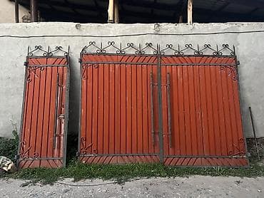 Ворота Вместе с опорами отдадим Комплект распашных ворот с калиткой at lalafo.kg Ворота Вместе с опорами отдадим Комплект распашных ворот с калиткой