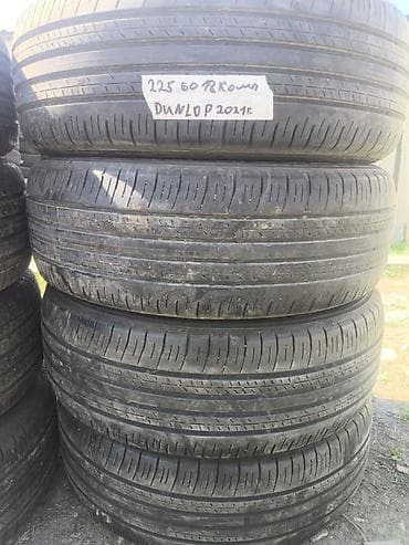 Шины 225 / 60 / R 18, Лето, Б/у, Комплект, Легковые, Dunlop