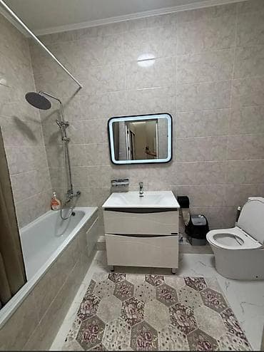 flat osh: 2 комнаты, 7 мкр Агентство недвижимости, Без подселения, от 6 месяцев, от 1 года, С мебелью полностью — 6
