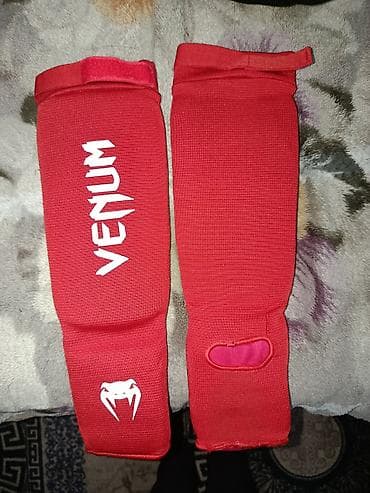 мужские зимние обувь: Накладки/защита голени и подъёма стопы Venum (пара), цвет красный. - — 2