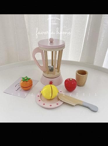 детская кухонная мебель: Деревянный игровой набор «Кухонный миксер» Стильная и экологичная — 7
