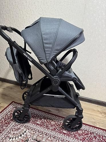 ининг бейби: Прогулочная коляска INING BABY, серый текстиль - Компактная коляска с — 4