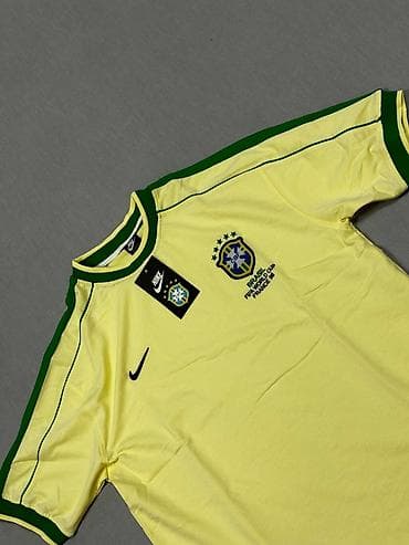 полар: Футбольная майка сборной Бразилии Nike - Цвет: жёлтый с зелёной — 1