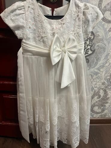 Детское платье, цвет - Белый, Б/у
