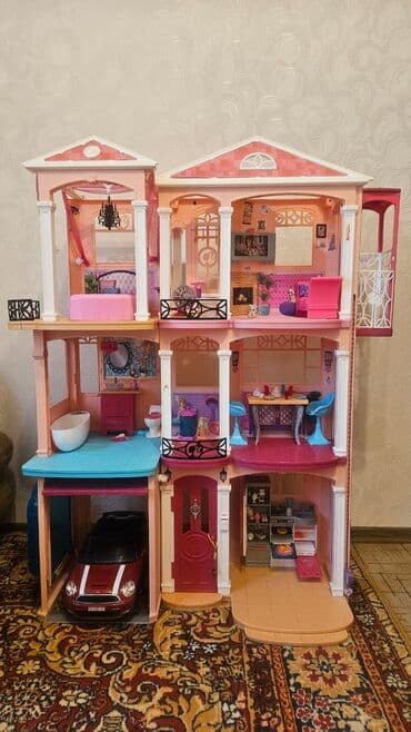 домик для кукол: Доме Мечты Barbie Огромный 3-этажный дом с 7 комнатами и лифтом. В — 1