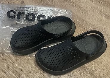 оригинальные кроксы: Мужские сандалии, 38, Crocs, Б/у, цвет - Черный, Самовывоз — 1