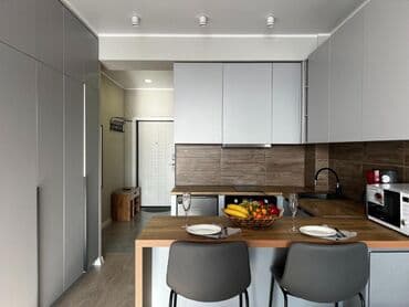 сдаю квартиру бишкек суточный: 1 комната, Душевая кабина, Постельное белье, Кондиционер — 10