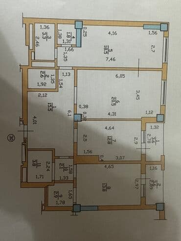 купить квартиру в джале бишкек: 3 комнаты, 107 м², Элитка, 9 этаж, Евроремонт — 11