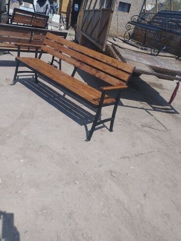 скамейка фото: Скамейка Металл, Со спинкой, Без крыши — 2