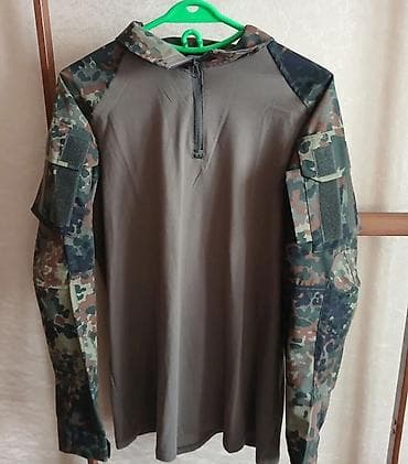 Тактическая боевая рубашка (combat shirt) с камуфляжными рукавами lalafo.kg да Тактическая боевая рубашка (combat shirt) с камуфляжными рукавами
