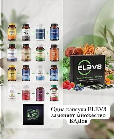 редуксин форте: Витамины B, Для работы мозга, Bepic, ELEV8, Универсальный, Капсулы — 4
