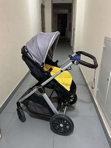 Коляски: Коляска, цвет - Серебристый, Б/у — 1