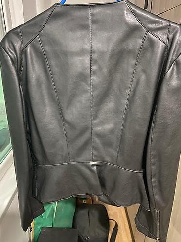 полузамок zara: Кожаная куртка Zara размер 42-44, короткая б/у в отличном — 2