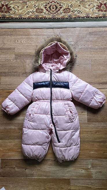 moncler: Детский зимний комбинезон-конверт Moncler, розовый. - Теплый пуховый — 1