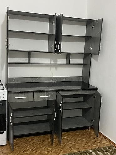 ручки с камнями для кухонной мебели: Кухонный гарнитур с витриной и рабочей поверхностью - Комплект из — 3