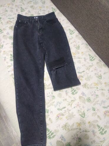 джинсы на девочку: Джинсы, Мом, Турция, Средняя талия, S, M — 1