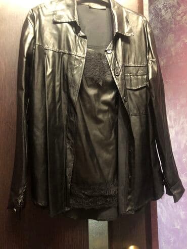 Двойка: рубашка, Майка из экокожи, размер M, Италия at lalafo.kg Двойка: рубашка, Майка из экокожи, размер M, Италия