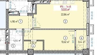 rich home: 1 комната, 52 м², Элитка, 11 этаж — 1