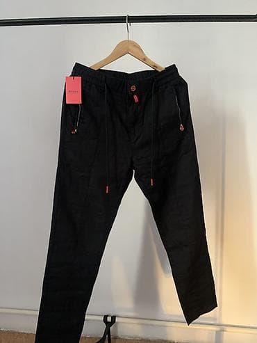 Мужские брюки, M, L, Loro Piana, Новый, цвет - Черный, Самовывоз, Платная доставка