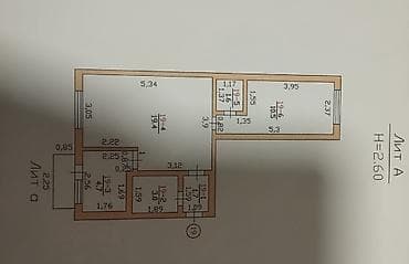 69: 2 комнаты, 41 м², Политех Хрущевка, 3 этаж, Старый ремонт — 4