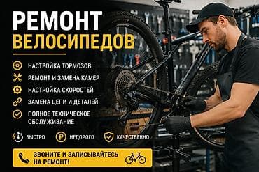 ремонт седло: Ремонт велосипедов Профессиональные услуги: - Настройка тормозов - — 1