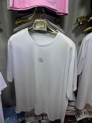 мужская розовая футболка: Белые мужские футболки с минималистичными принтами. - Цвет: белый - — 2